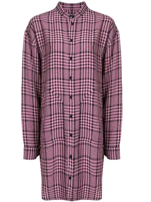 клетчатая рубашка с асимметричным подолом