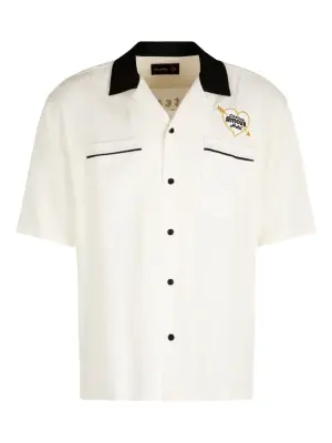 Хлопковая рубашка с графичным принтом