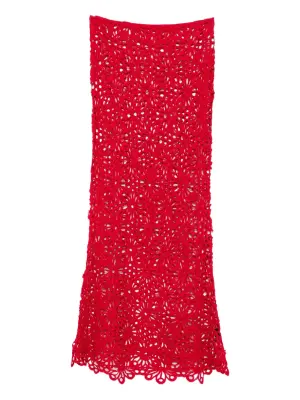 Юбка с цветочным кружевом