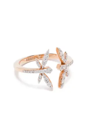 Кольцо из розового золота с бриллиантами