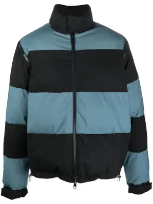 Пуховик в полоску