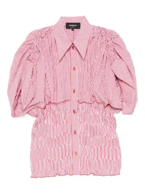 Полосатая рубашка с объемными рукавами