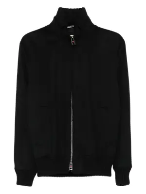 Куртка с манжетами в рубчик