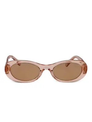 Солнцезащитные очки в овальной оправе с логотипом