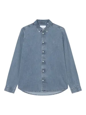 Джинсовая рубашка с вышивкой