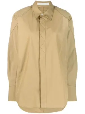 Куртка-рубашка с контрастной строчкой