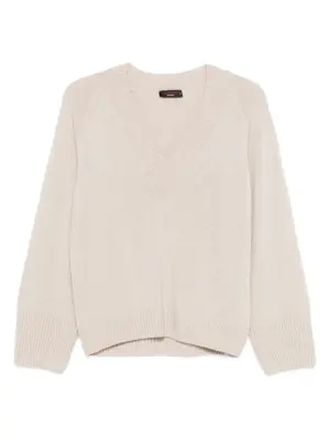 Джемпер с V-образным вырезом и длинными рукавами