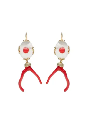 Серьги с овальными подвесками