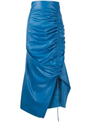 Юбка асимметричного кроя со сборками