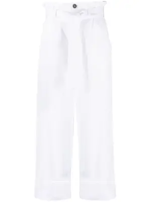 Брюки с завышенной талией и поясом