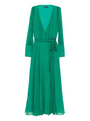 Платье миди с длинными рукавами