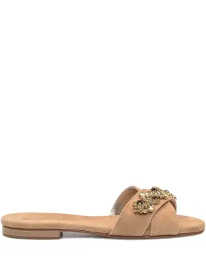 Сандалии с кристаллами