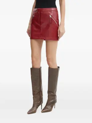 Юбка мини с карманами на молнии