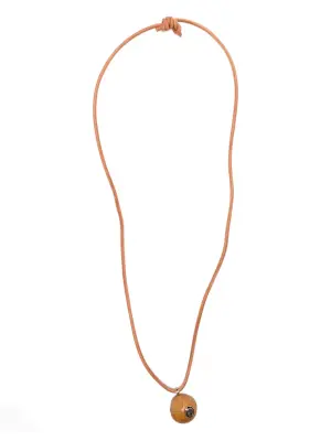 Колье Fossilized из розового золота с аквамарином