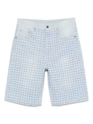 Джинсовые шорты с декоративной строчкой