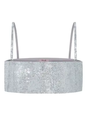 Топ с эффектом металлик и кристаллами