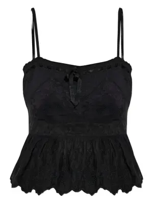 Вышитый топ с рюшами