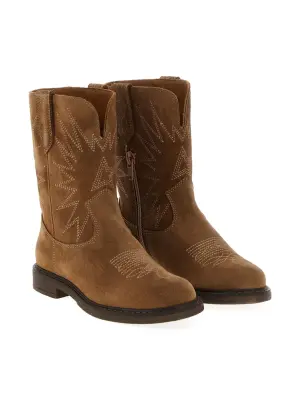 Замшевые ботинки