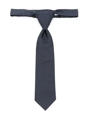 Шелковый галстук с жаккардовым логотипом