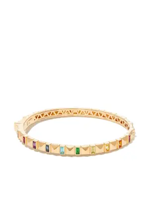 Браслет Pyramid Stud из желтого золота с сапфирами