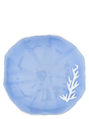 Дизайнерская стеклянная тарелка ⌀ 28 см