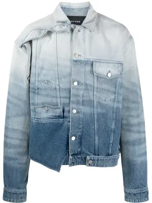 Джинсовая куртка с эффектом потертости