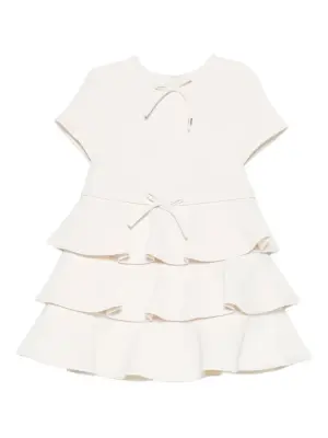 Платье с оборками и украшением в виде банта