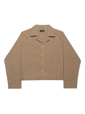 Укороченная рубашка в клетку