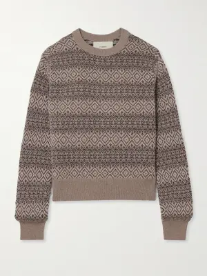 Кашемировый свитер с узором Fair Isle Kirkstone