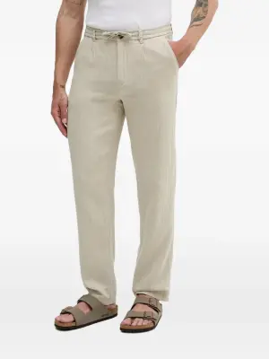 Брюки с шевронным узором и кулиской