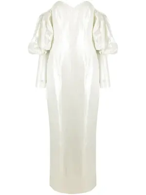 Платье из ткани ламе с рукавами Джульетта