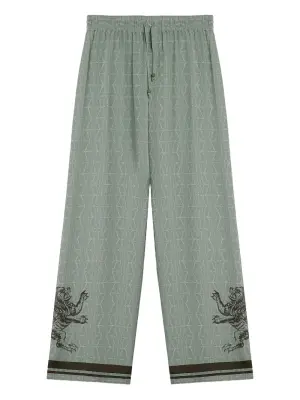 шелковые брюки с узором