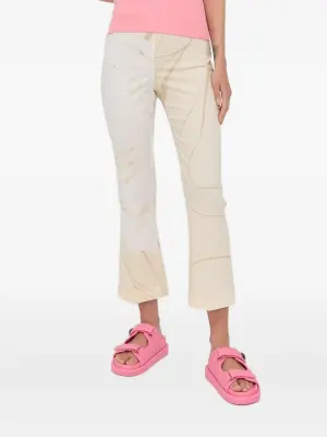 Укороченные брюки с абстрактным принтом