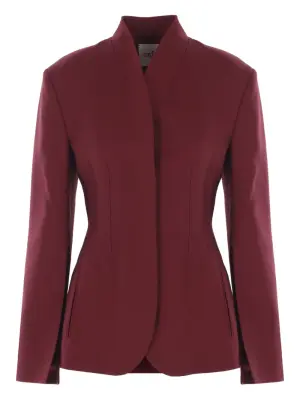 Приталенный жакет с V-образным вырезом и длинными рукавами