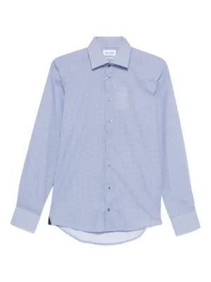 Хлопковая рубашка с геометрическим принтом