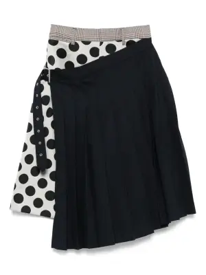 Шорты в горох со складками