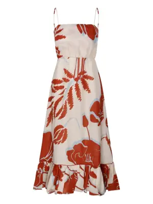 RE2550281 экрю/оранжевые гладиолусы