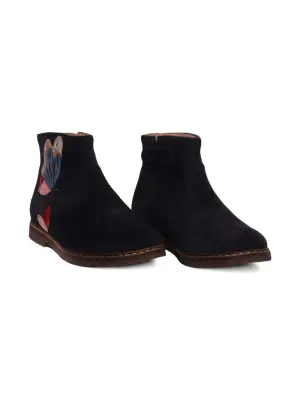 Городские сапоги с аппликацией в виде бабочки