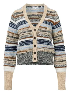 Полосатый кардиган на пуговицах