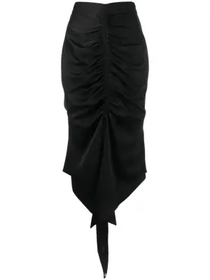 Юбка миди с завышенной талией и сборками