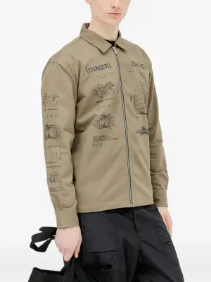 куртка-рубашка на молнии с принтом Inner Space Plant