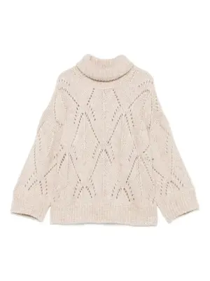 Джемпер с высоким воротником и узором