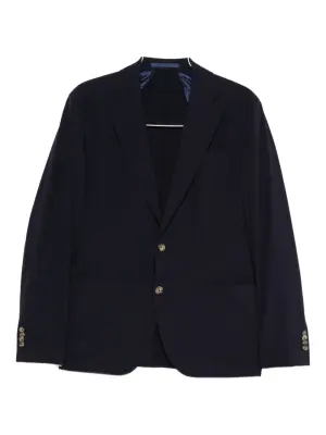 Однобортный пиджак с накладными карманами