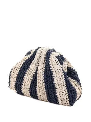 Клатч вязаный крючком с полосатым узором