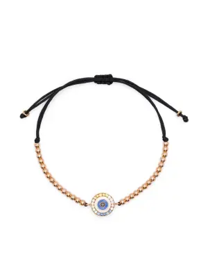 Браслет Evil Eye из розового золота с бриллиантами и камнями