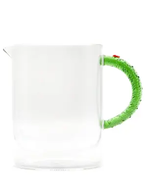 Christmas garland-handle glass pitcher