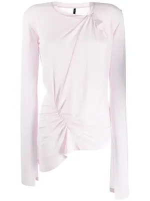 Топ асимметричного кроя с длинными рукавами