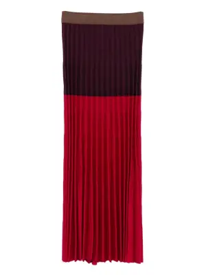 Плиссированная юбка в рубчик