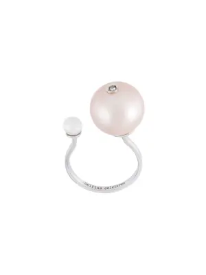 Кольцо Pearl Piercing из белого золота с бриллиантом