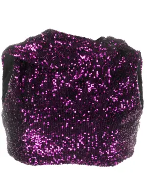 Укороченный топ с пайетками